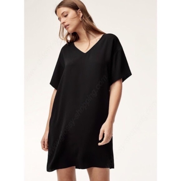 Babaton by Aritzia Aaron V Neck Oversized T Shirt Dress small - Picture 1 of 13
